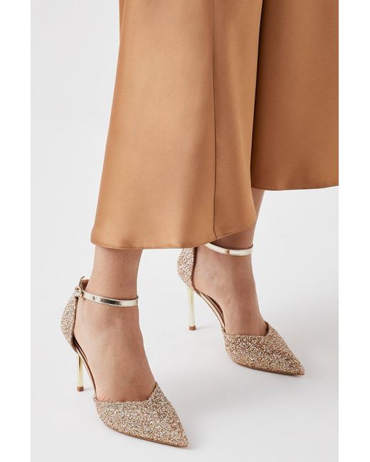 Dorothy Perkins Natural Faith: Corrine Glitter Pointed Court Shoes