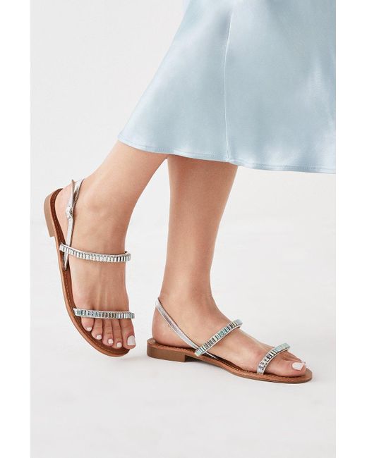 Dorothy Perkins Blue Faith: Mimi Sparkly Barely There Flat Sandals