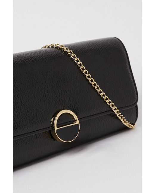Dorothy perkins black store clutch bag