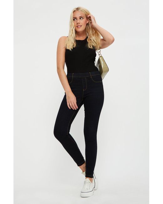 Dorothy Perkins Skinny Eden Short jegging in Black Lyst UK