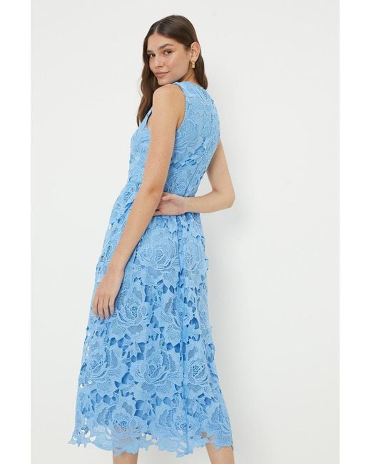 Dorothy perkins hot sale blue lace dress