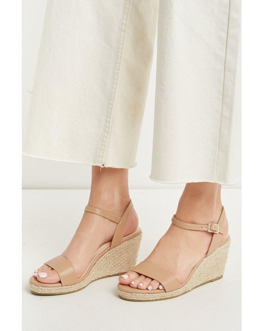 Dorothy Perkins Natural Wide Fit Ruby Espadrille Wedges