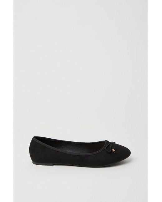 Dorothy Perkins Blue Good For The Sole: Wide Fit Tonya Comfort Bow Detailed Ballerinas