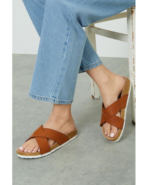 Dorothy Perkins Blue Good For The Sole: Extra Wide Alicia Sandals