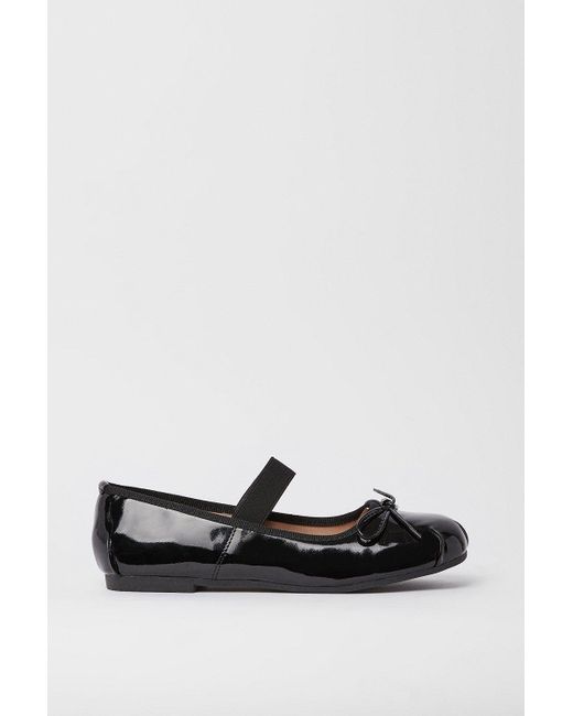 Dorothy Perkins Black Good For The Sole: Tabby Comfort Padded Mary Jane Elastic Strap Ballet Flats