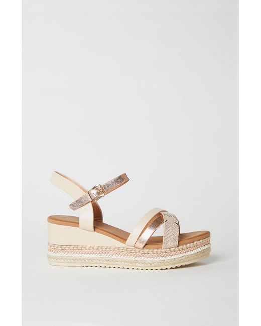 Dorothy Perkins White Good For The Sole: Wide Fit Amber Comfort Wedges