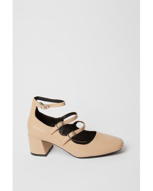 Dorothy Perkins Natural Faith: Chantelle Square Toe Strappy Mary Jane Court Shoes
