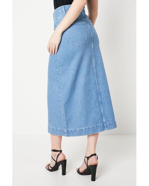 Dorothy Perkins Blue Denim Midi Skirt