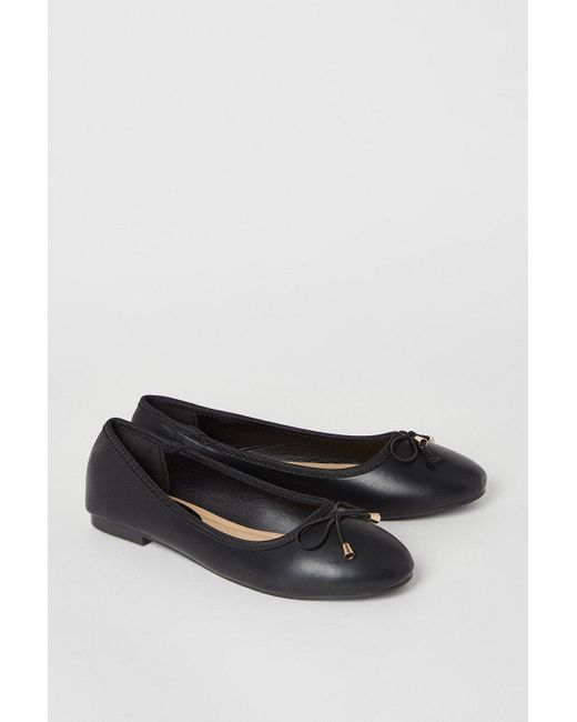 Dorothy Perkins Blue Good For The Sole: Wide Fit Tonya Comfort Bow Detailed Ballerinas