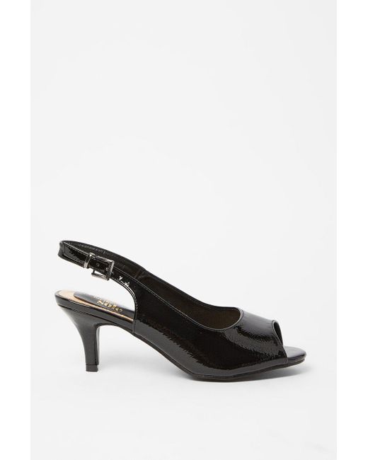 Dorothy Perkins Black Good For The Sole: Evelyn Wide Fit Peep Toe Sling Back