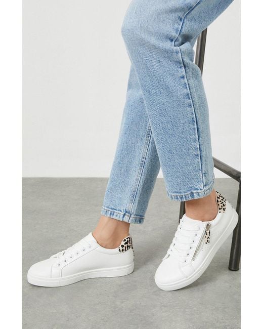 Dorothy Perkins Blue Ivy Side Zip Trainers