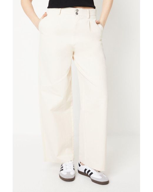 Dorothy Perkins White Double Button Front Trouser