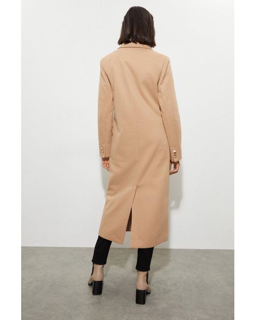 Dorothy Perkins Natural Tall Military Double Breasted Maxi Coat