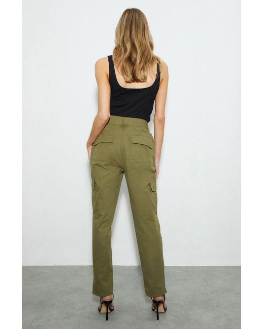 Dorothy Perkins Green Cargo Pocket Trousers