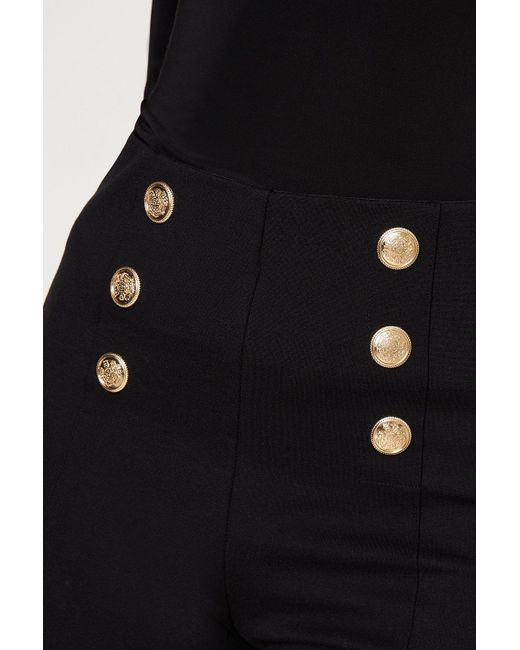 Dorothy Perkins Black Military Button Skinny legging