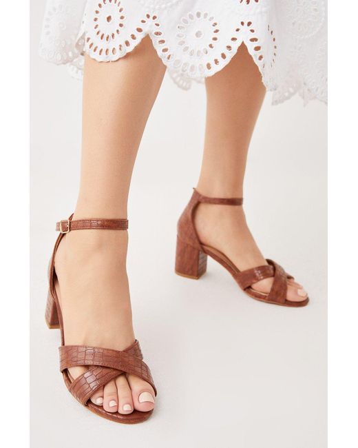 Dorothy Perkins Natural Good For The Sole: Wide Fit Annie Heel Sandals
