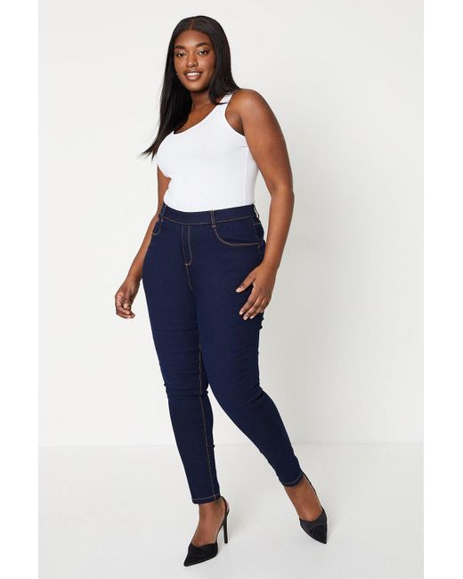 Dorothy Perkins Blue Curve Shape And Lift Jean
