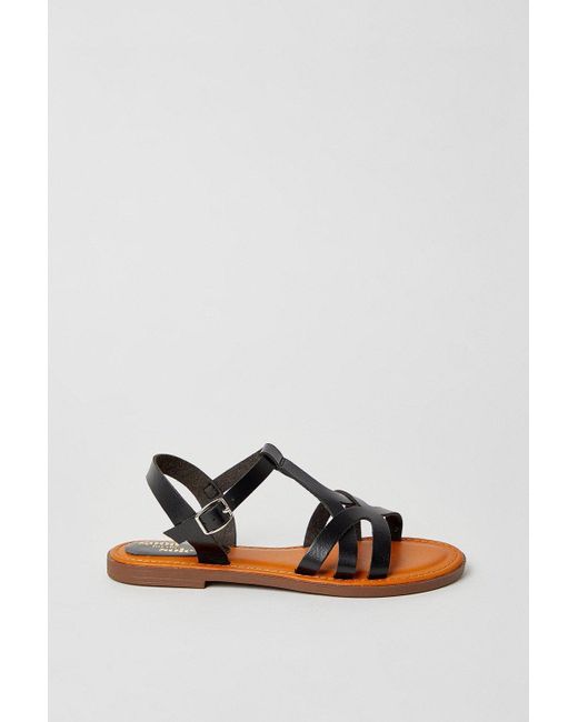 Dorothy Perkins Orange Good For The Sole: Megan Flexi Sole Flat Sandals