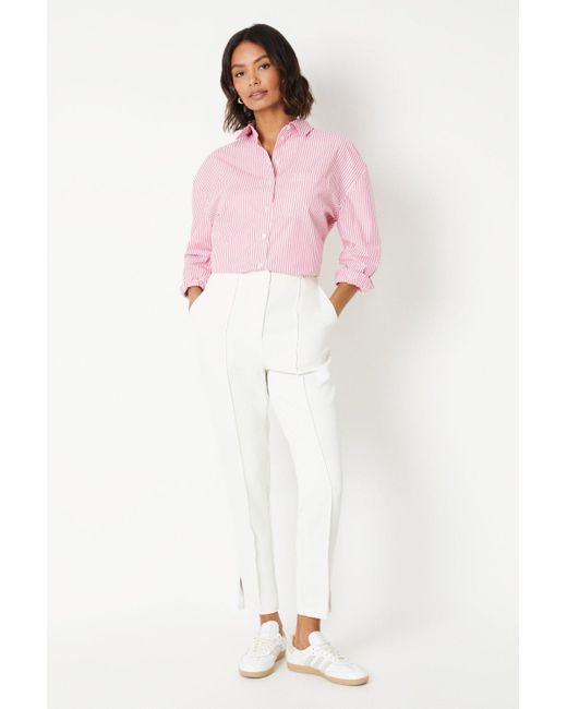 Dorothy Perkins Pink Stitch Detail Tapered Trouser