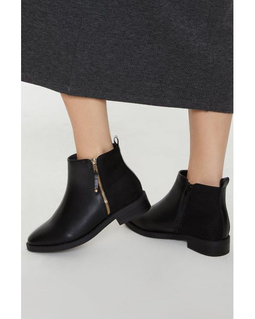 Dorothy Perkins Black Good For The Sole: Extra Wide Fit Megan Comfort Ankle Boots