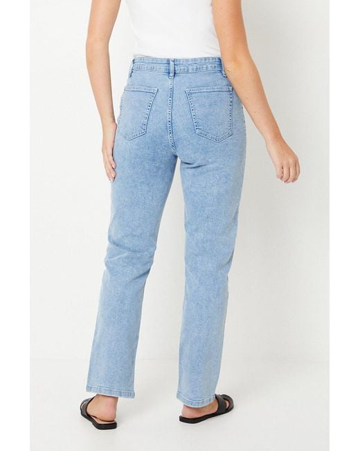 Dorothy Perkins Blue Pocket Detail Mid Rise Slim Leg Jeans