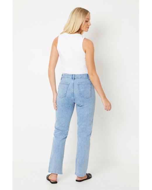 Dorothy Perkins Blue Pocket Detail Mid Rise Slim Leg Jeans