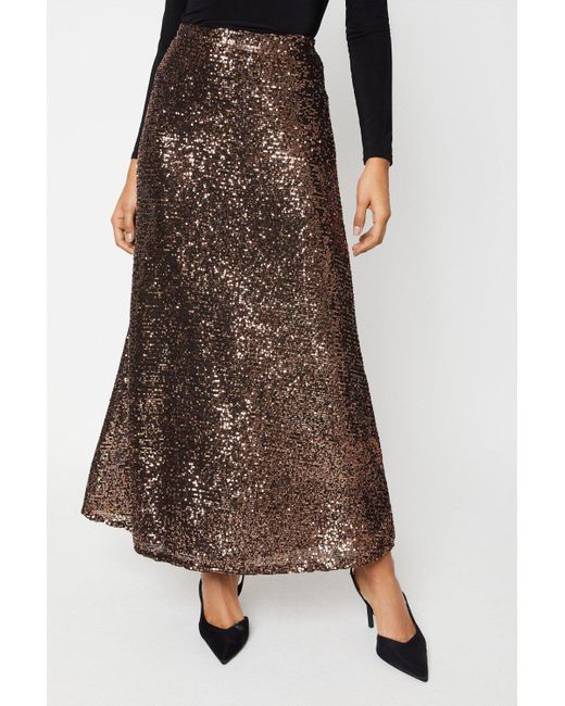 Gold pleated skirt dorothy perkins top