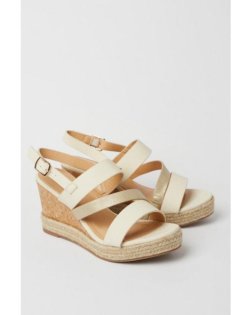 Dorothy Perkins White Good For The Sole: Wide Fit Hannah Asymmetric Wedges