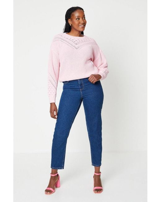 Dorothy Perkins Relaxed Mom Jeans in Blue | Lyst UK