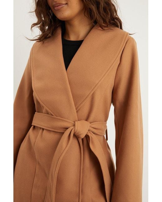 Dorothy perkins petite camel hotsell coat