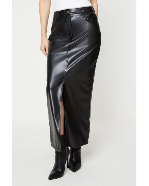 Faux leather midi skirt hotsell dorothy perkins