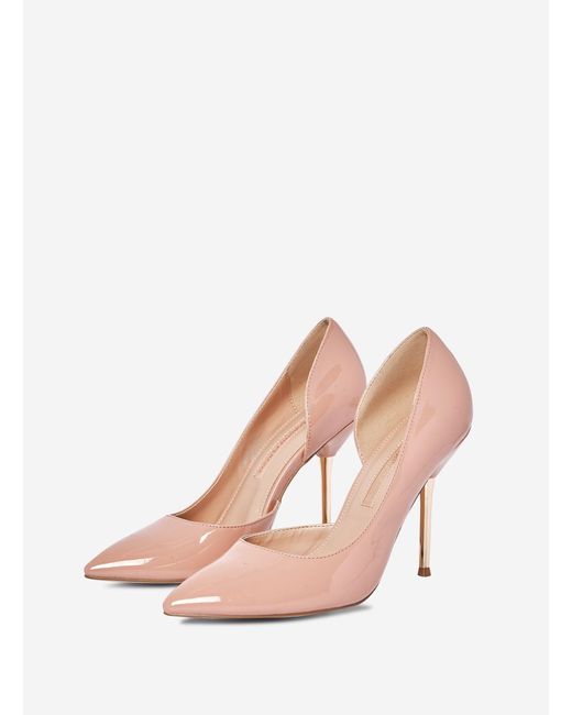 pink nude court shoes