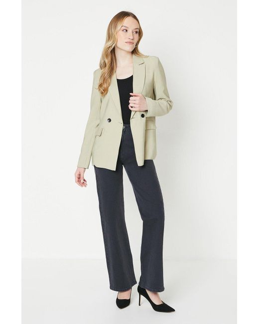 Dorothy Perkins Natural Double Breasted Blazer