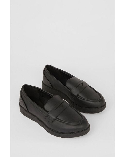 Dorothy Perkins Black Lilly Comfort Wedge Loafers