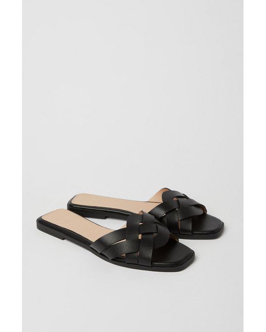 Dorothy Perkins White Wide Fit Fiji Lattice Flat Sandals