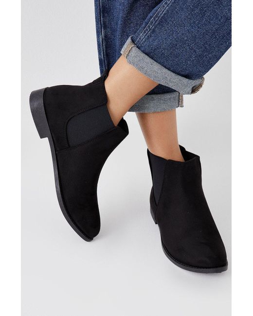 Dorothy Perkins Blue Wide Fit Megs Chelsea Boots