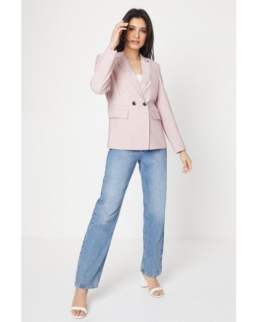 Dorothy Perkins Pink Double Breasted Blazer