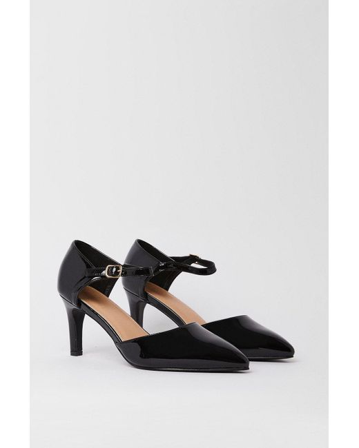 Dorothy Perkins Black Good For The Sole: Wide Fit Emmy Court Shoes