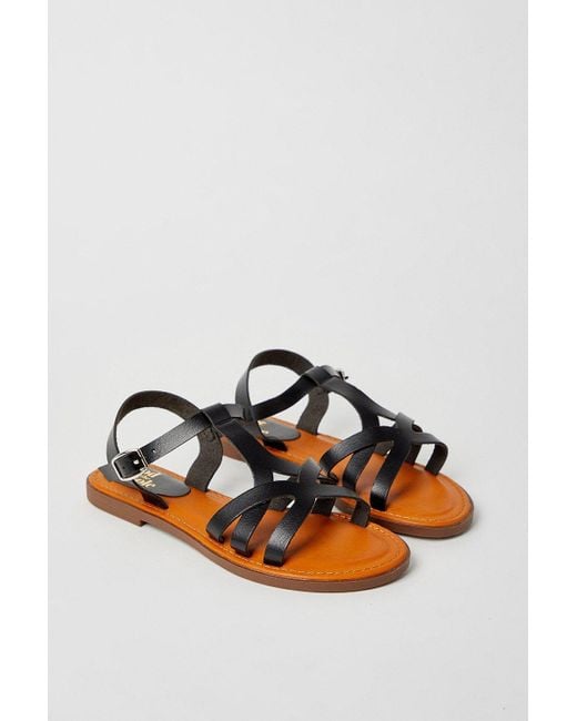 Dorothy Perkins Orange Good For The Sole: Megan Flexi Sole Flat Sandals