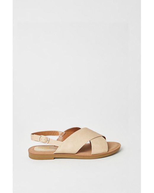 Dorothy Perkins Pink Good For The Sole: Madelyn Comfort Cross Strap Slingback Flat Sandals