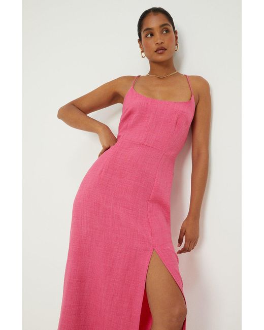 Dorothy Perkins Pink Strappy Pencil Dress