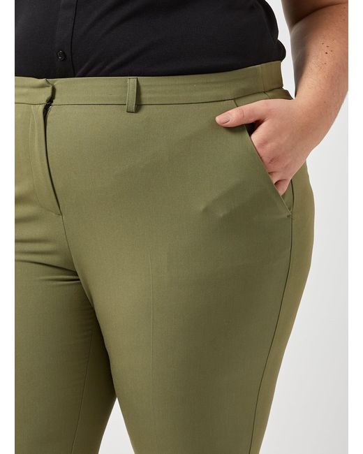 green ankle grazer trousers