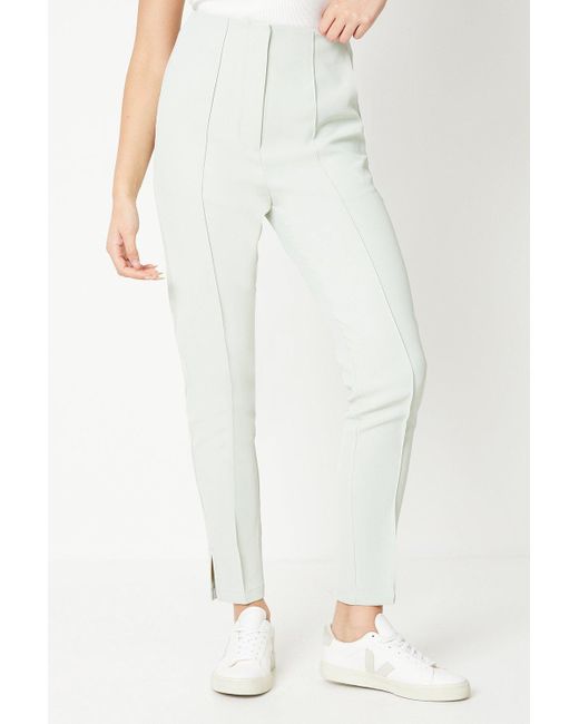Dorothy Perkins White Tall Stitch Detail Tapered Trouser