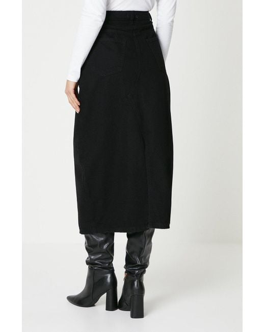 Dorothy Perkins Seam Detail Maxi Skirt in Black Lyst UK