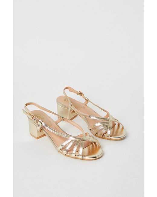 Dorothy Perkins Pink Good For The Sole: Candy Lattice Detail Slingback Medium Block Heeled Sandals