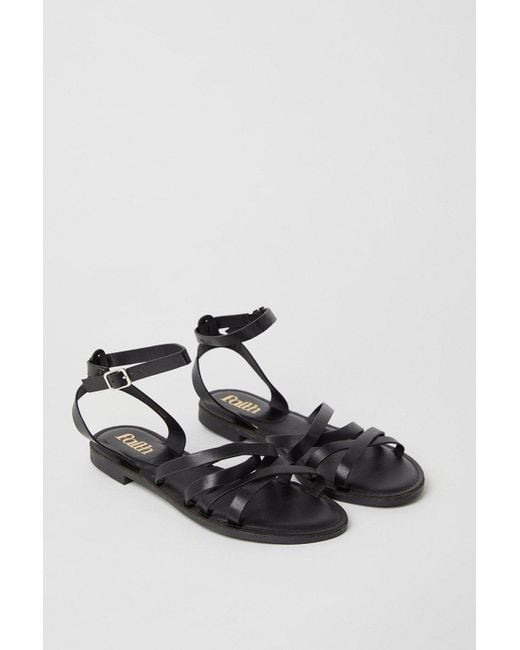 Dorothy Perkins Black Faith: Marinette Multi Cross Strap Flat Sandals