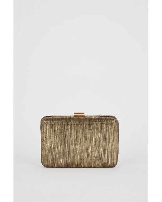 Dorothy Perkins Metallic Thread Clutch Bag in Red Lyst UK