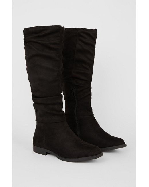 Ruched boots flat cheap