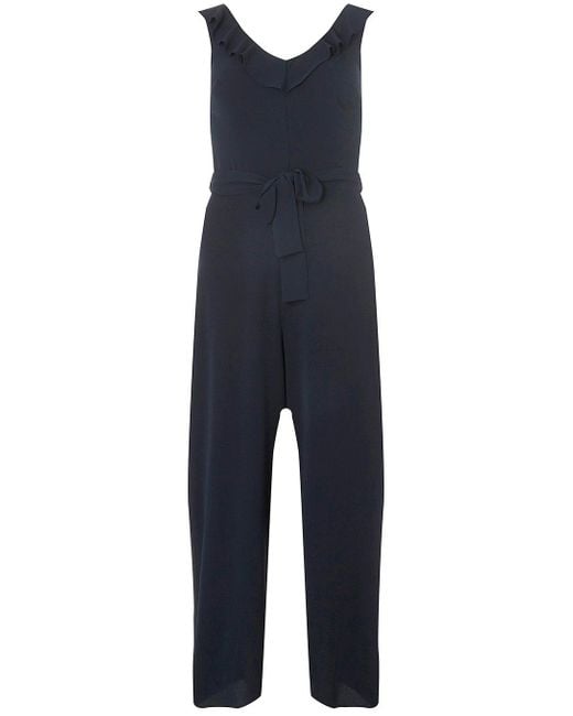 Buy Navy Ruffle Culotte Jumpsuit for Women at Ubuy Ghana