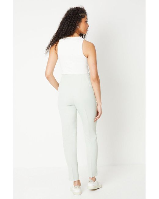 Dorothy Perkins White Tall Stitch Detail Tapered Trouser
